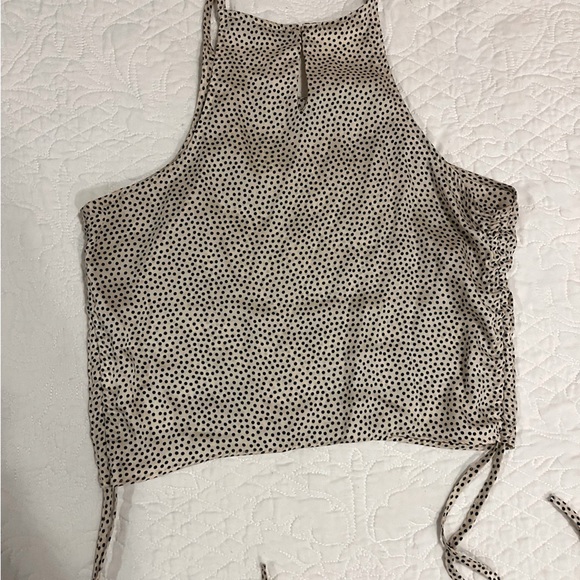 Zara Polka Dot Halter Top with Adjustable Sides - Picture 2 of 5